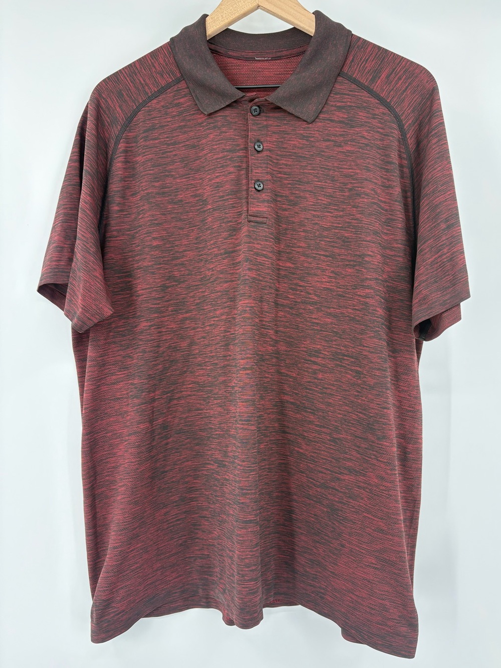 Lululemon Metal Vent Tech Polo 2.0 XXL Deep Meadow Red Black Golf Running